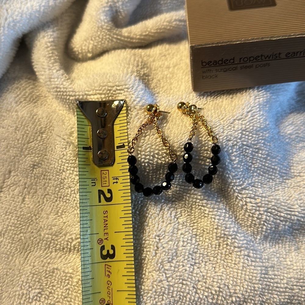 Avon 1990 vintage Beaded Ropetwist earrings - Picture 4 of 4